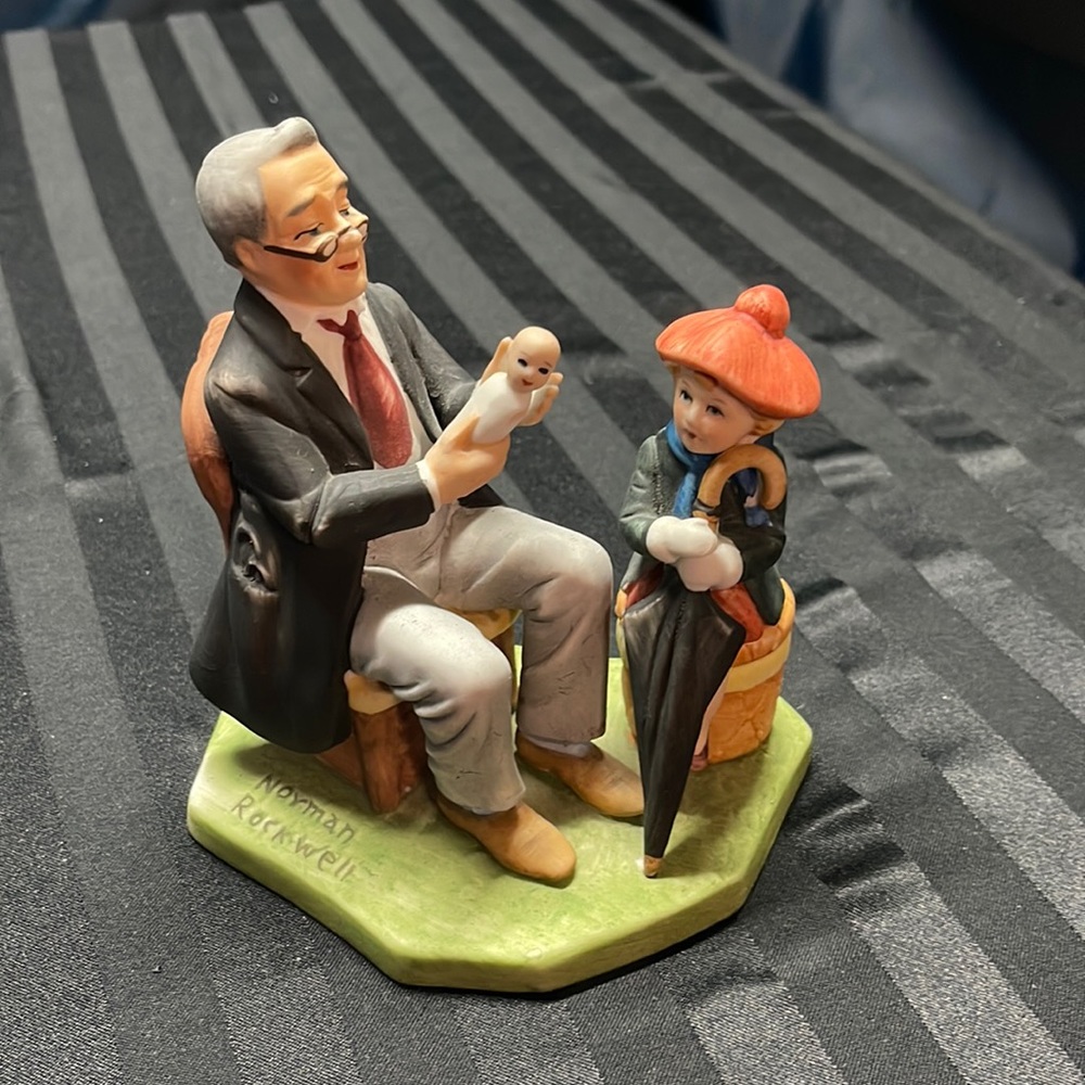 Norman Rockwell 1980 Annual Figurine “Doctor and The Doll”, 6 inches tall
